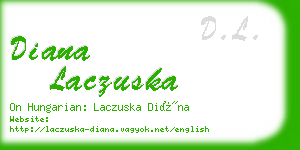 diana laczuska business card